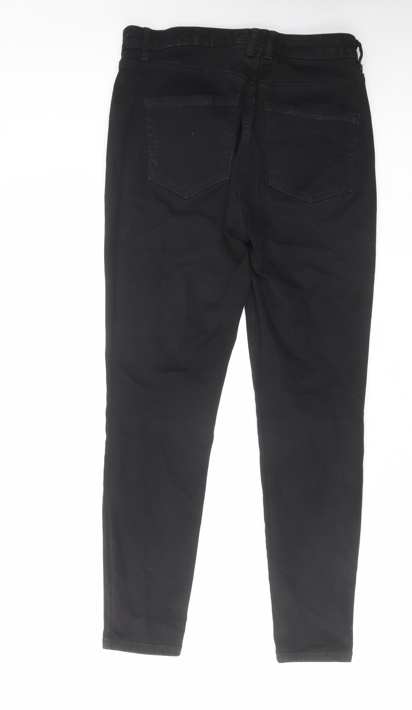 NEXT Womens Black Cotton Skinny Jeans Size 30 in L28 in Regular Zip
