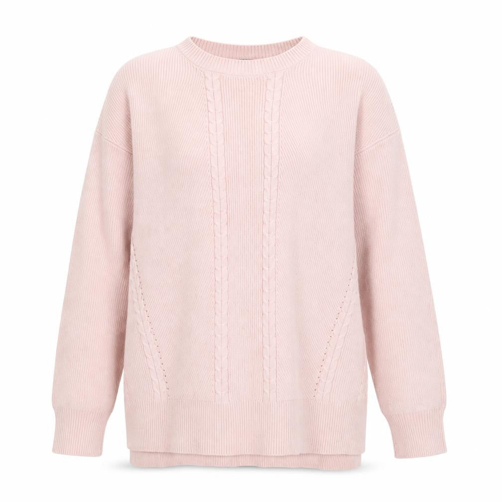 Marks and Spencer Womens Pink Round Neck Viscose Pullover Jumper Size M