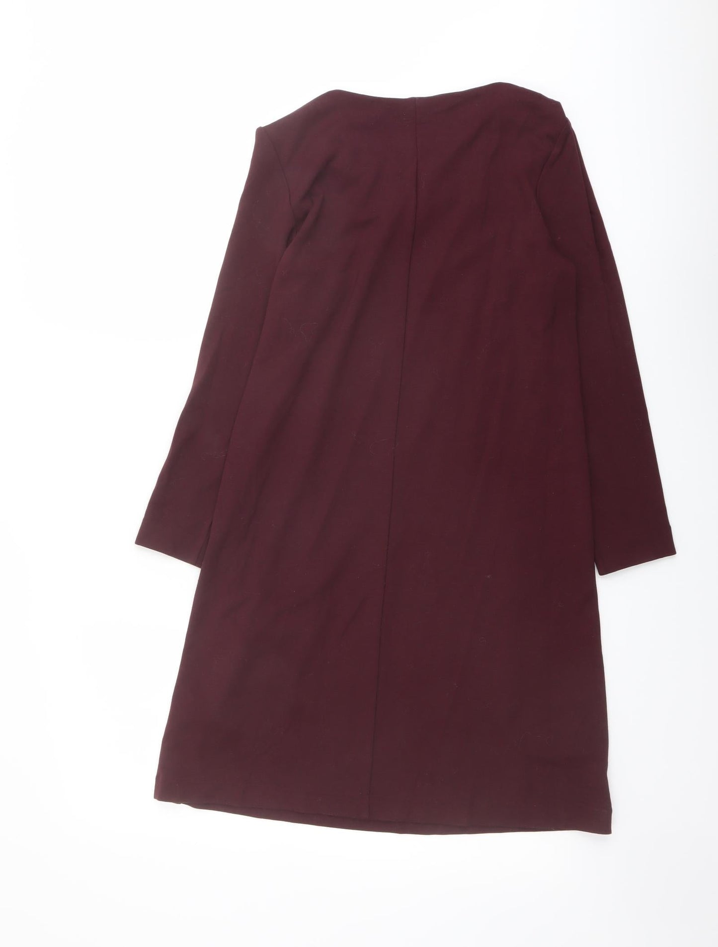 H&M Womens Red Viscose A-Line Size XS Boat Neck Pullover