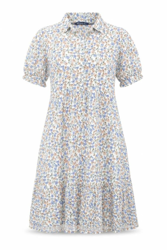 Crew Clothing Multicoloured Floral Viscose Shirt Dress Size 10 Collared Button