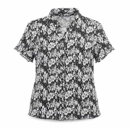 Womens UK Size 16 Autonomy Black Polyester Button-Up