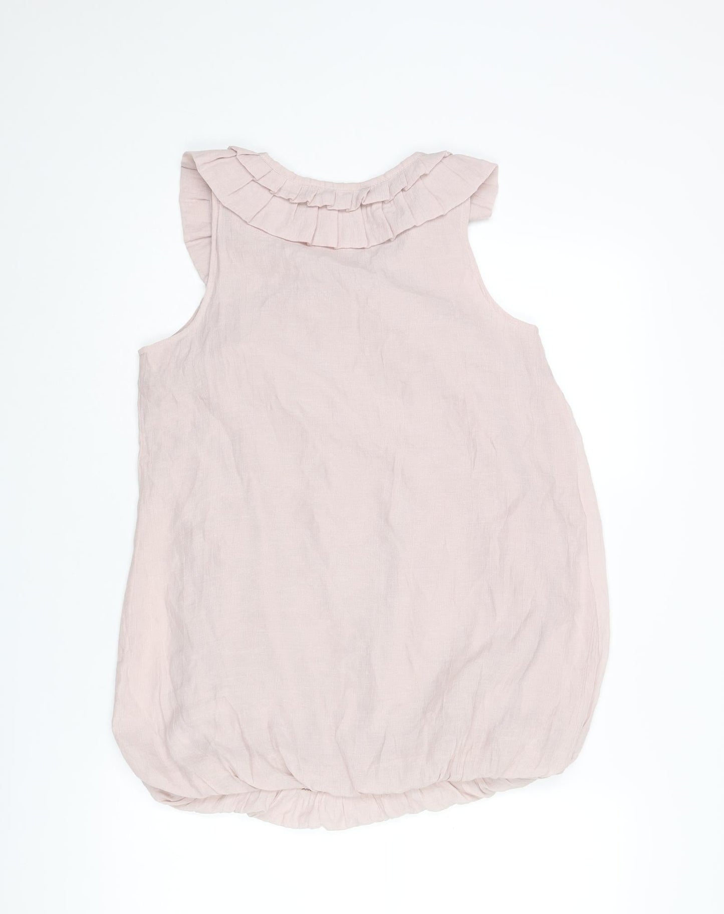 New Look Womens Pink Viscose Basic Tank Size 10 Round Neck
