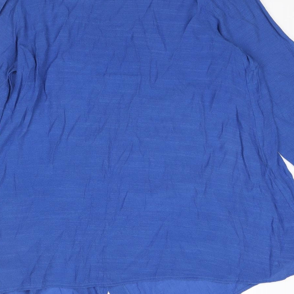 Klass Womens Blue Viscose Tunic Blouse Size 12 Round Neck