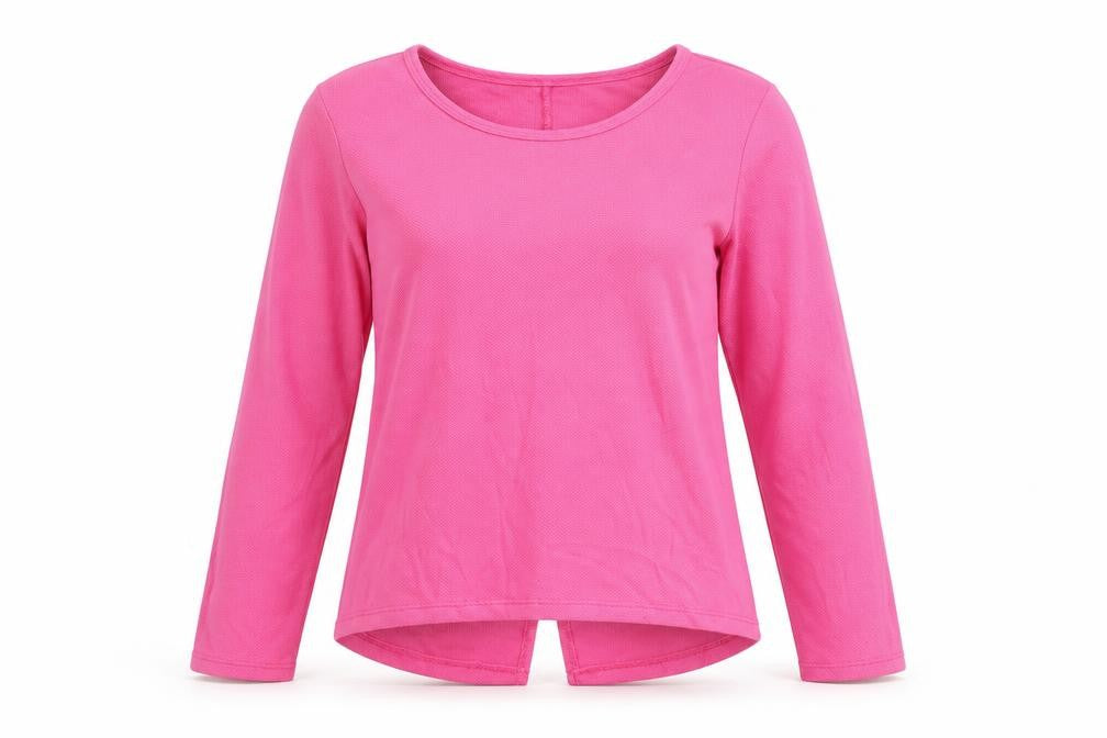 Womens UK Size M BASSINI Pink Viscose T-Shirt