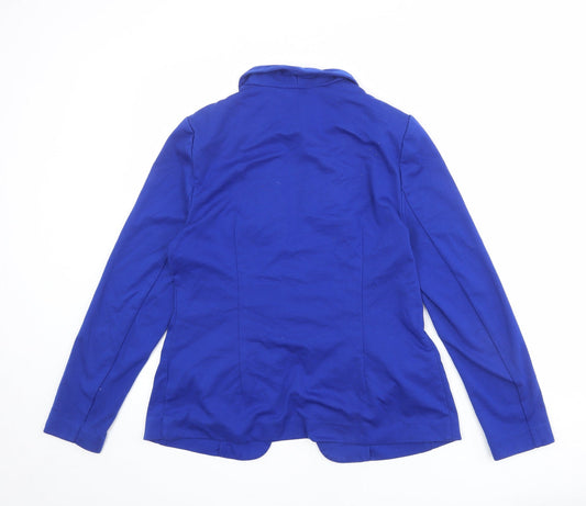 Very Womens Blue Polyester Jacket Blazer Size 14