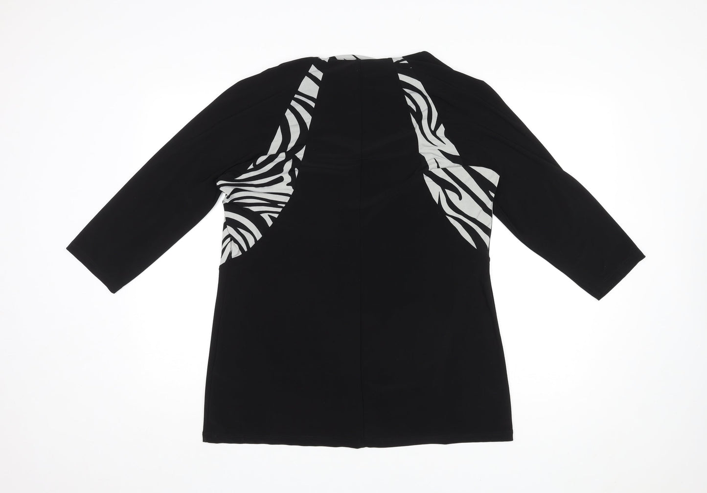 Per Una Womens Multicoloured Animal Print Polyester Mini Size 18 Round Neck Pullover