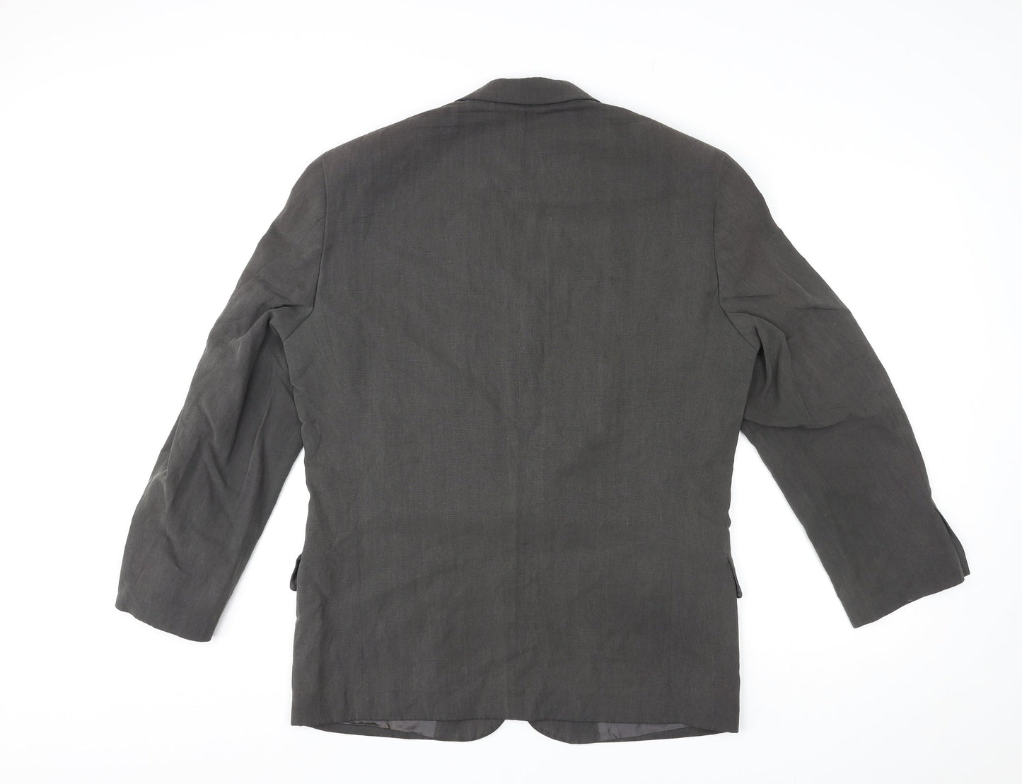 St Michael Mens Grey Linen Jacket Suit Jacket Size 38 Regular