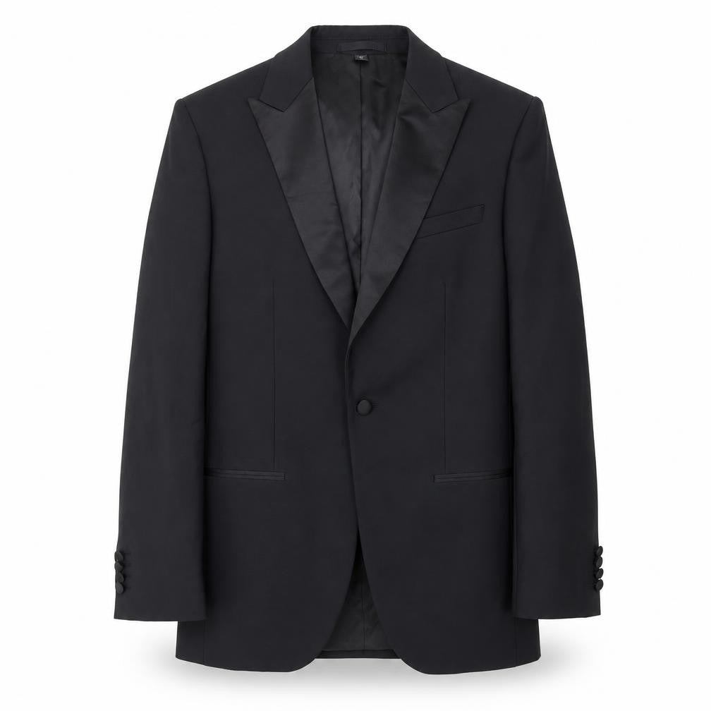 Marks and Spencer Mens Black Wool Jacket Suit Jacket Size 38 Regular