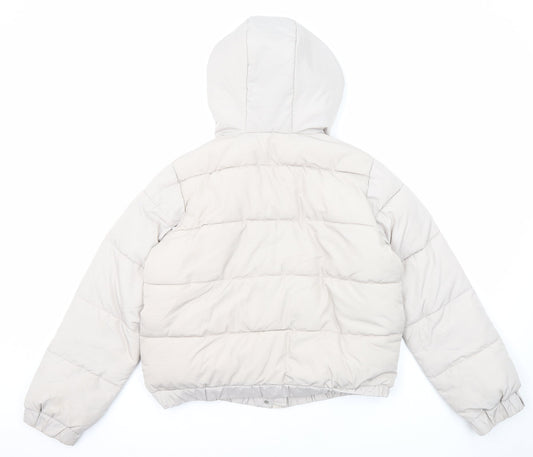 Missguided Womens Beige Jacket Size 12 Zip