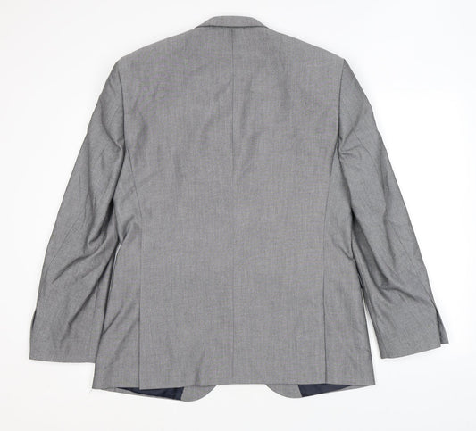 NEXT Mens Grey Polyester Jacket Suit Jacket Size 40 Regular