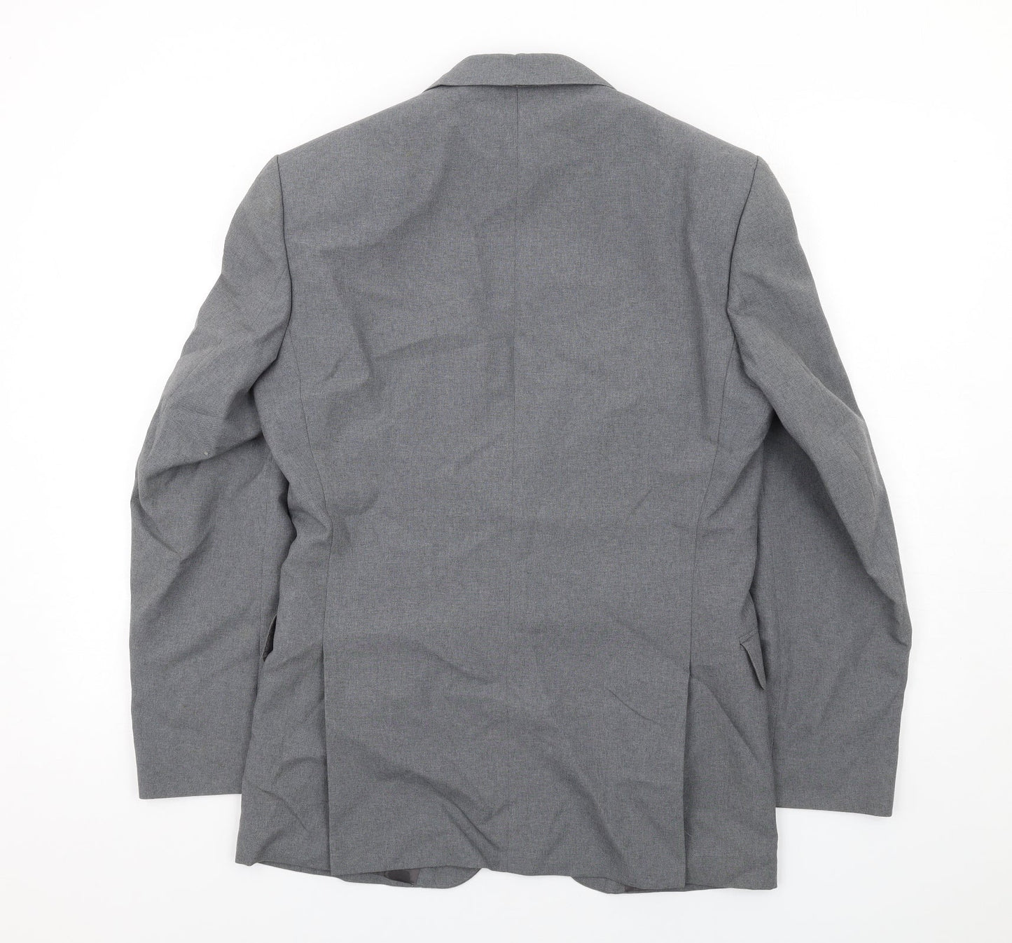 Varteks Mens Grey Polyester Jacket Suit Jacket Size 36 Regular