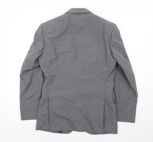 Varteks Mens Grey Polyester Jacket Suit Jacket Size 36 Regular