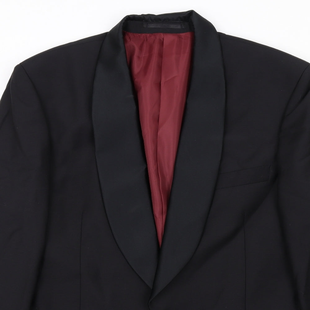 Scott & Taylor Mens Black Polyester Jacket Suit Jacket Size 42 Regular