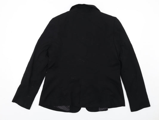 Yessica Womens Black Viscose Jacket Blazer Size L