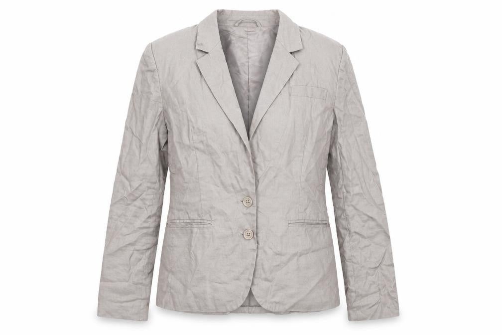 Great Plains Womens Grey Linen Jacket Blazer Size XS