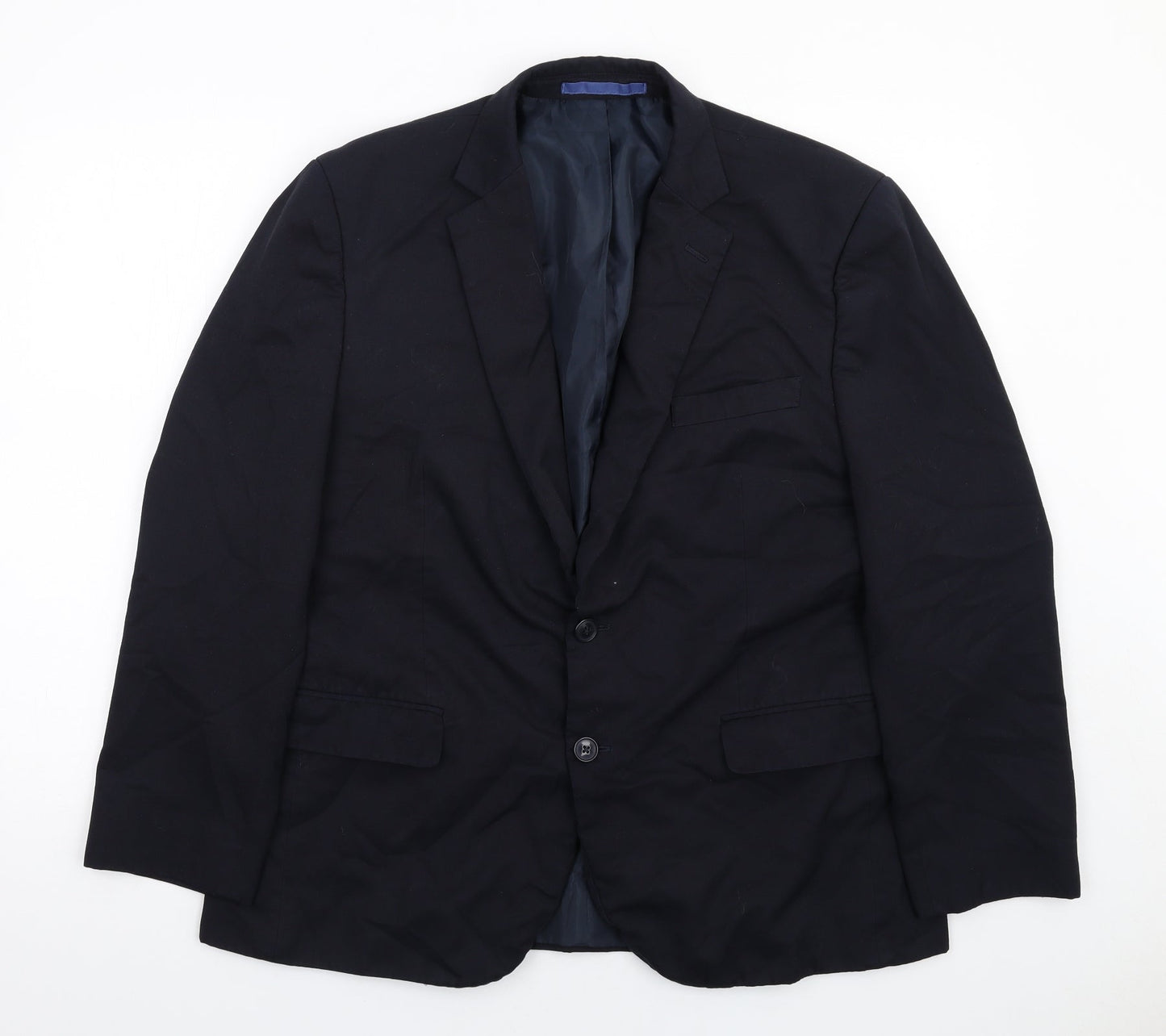 Marks and Spencer Mens Blue Polyester Jacket Suit Jacket Size 42 Regular