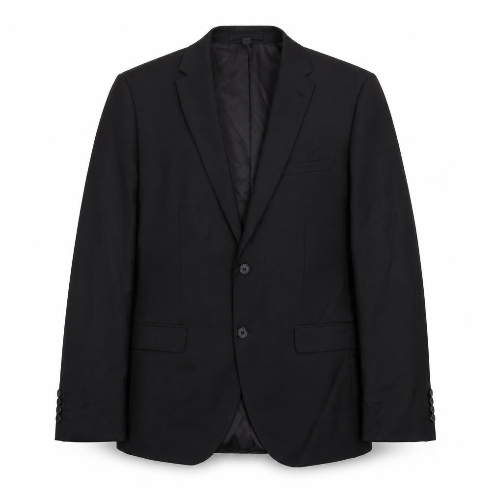 Marks and Spencer Mens Black Polyester Jacket Suit Jacket Size 42 Regular