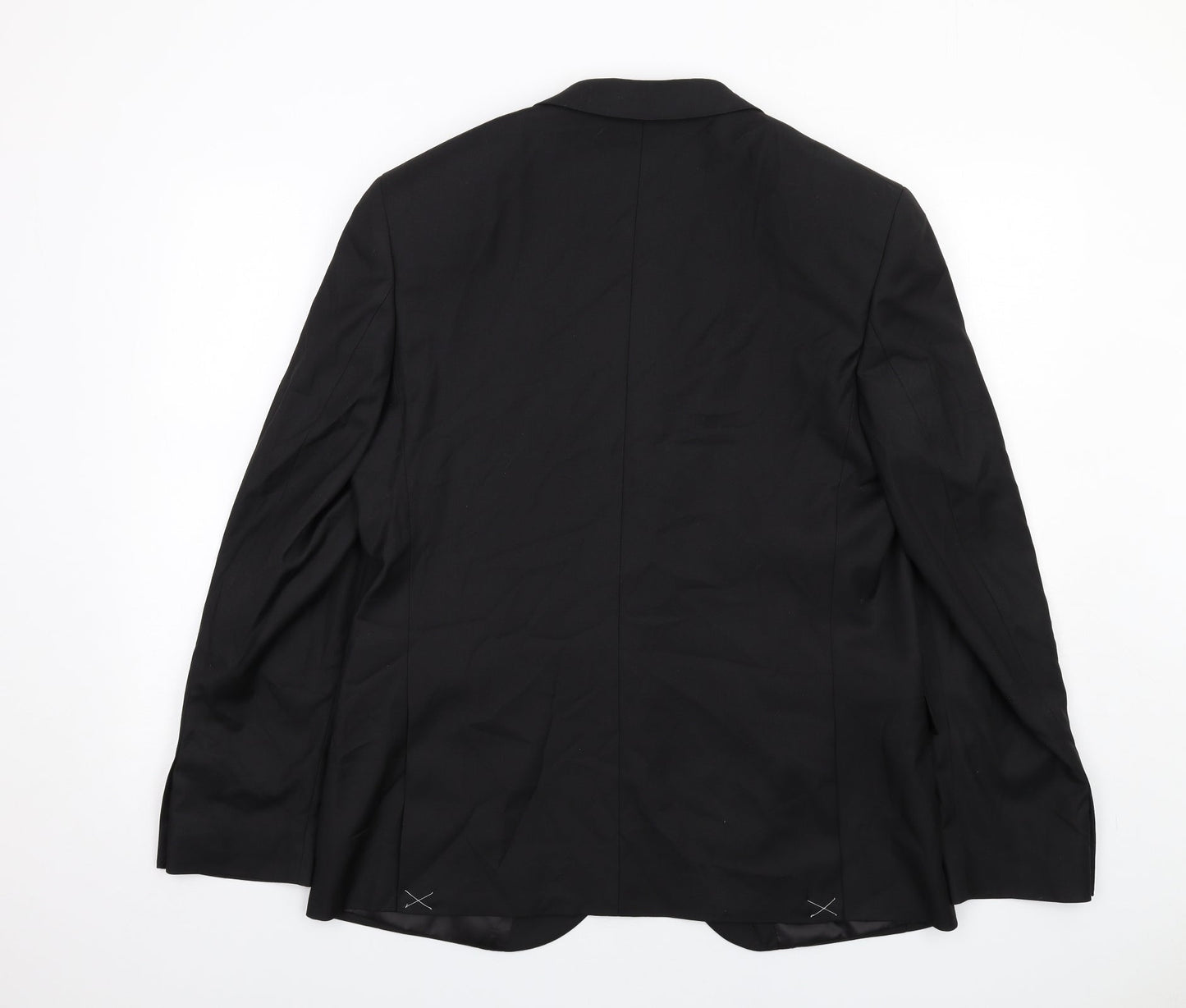 Marks and Spencer Mens Black Polyester Jacket Suit Jacket Size 42 Regular