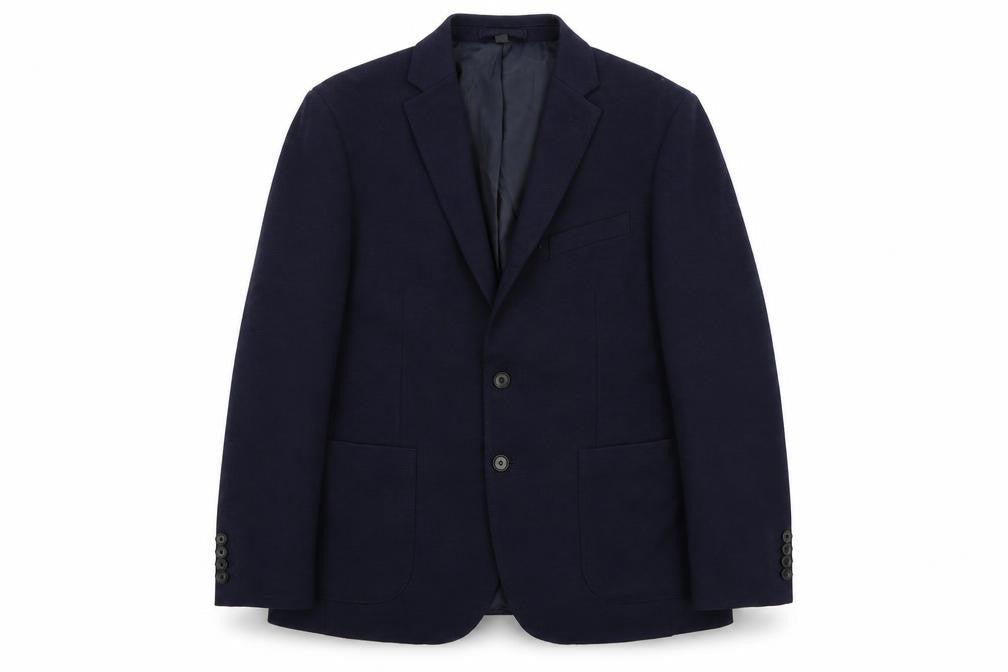 Marks and Spencer Mens Blue Polyamide Jacket Suit Jacket Size 40 Regular
