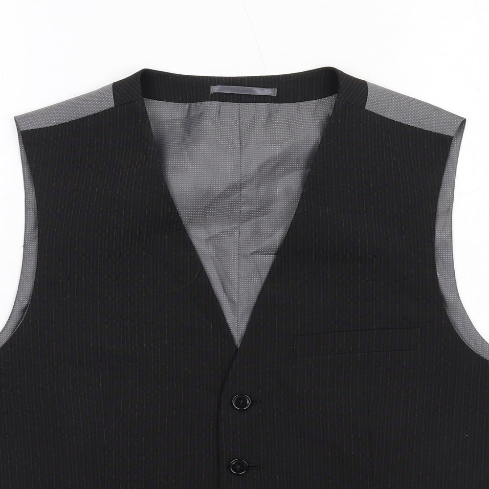 Marks and Spencer Mens Grey Polyester Jacket Suit Waistcoat Size S Regular