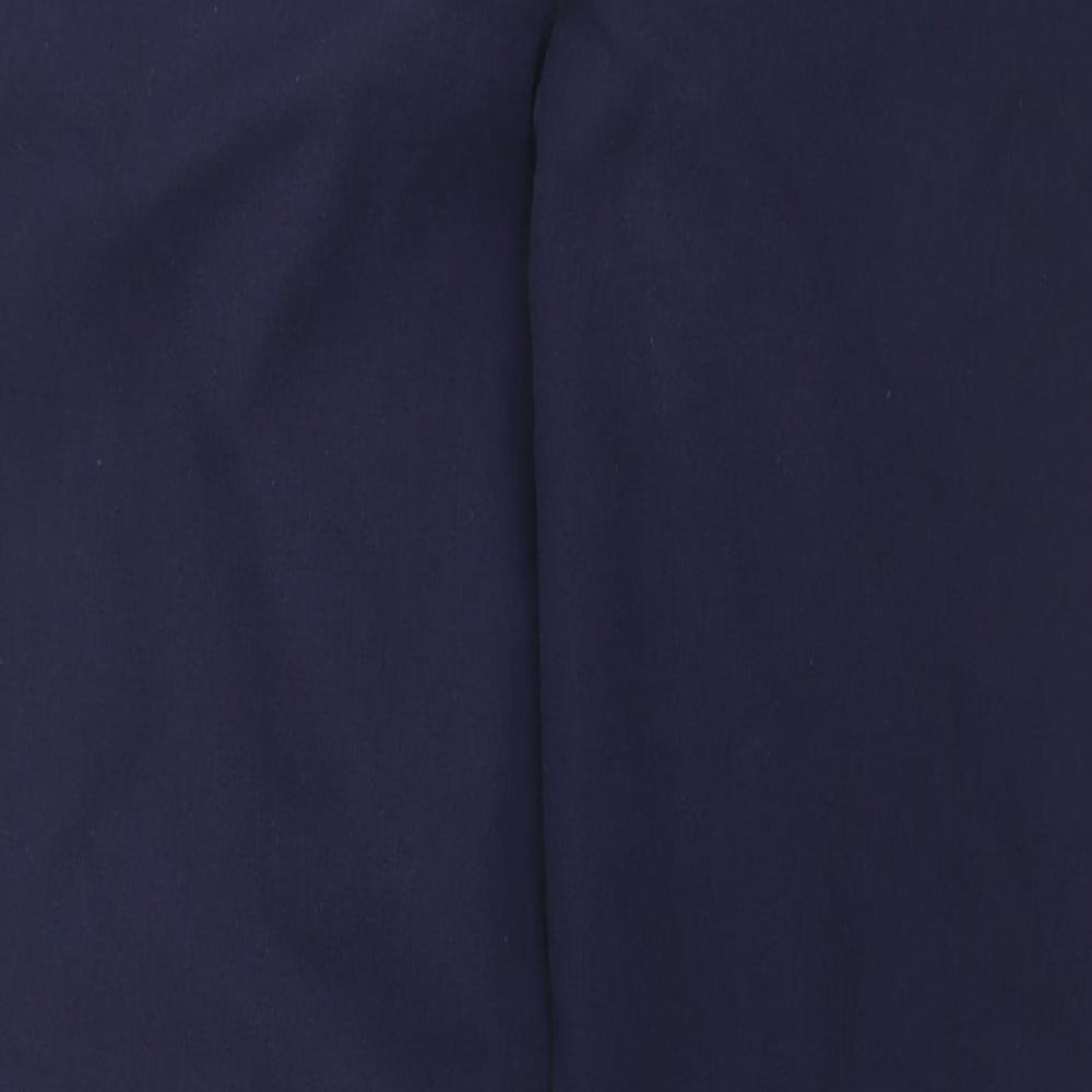 NEXT Womens Blue Cotton Dress Pants Trousers Size 10 L24 in Regular Zip