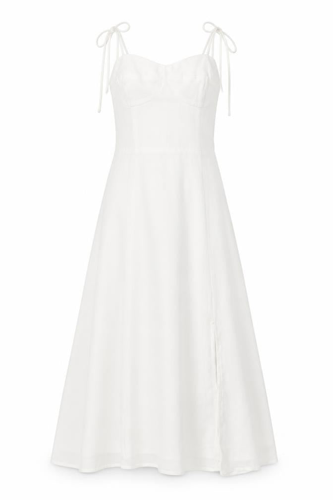 NLW Womens White Polyester Fit & Flare Size S Sweetheart Zip