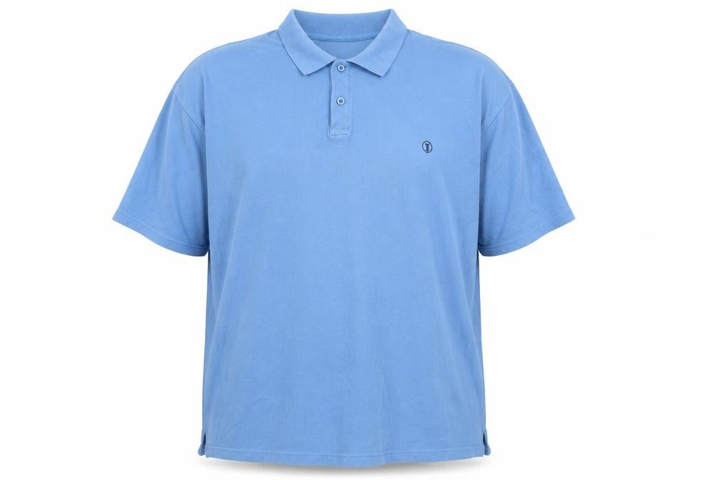 The Golf Co Mens Blue Cotton Polo Size XL Collared Button