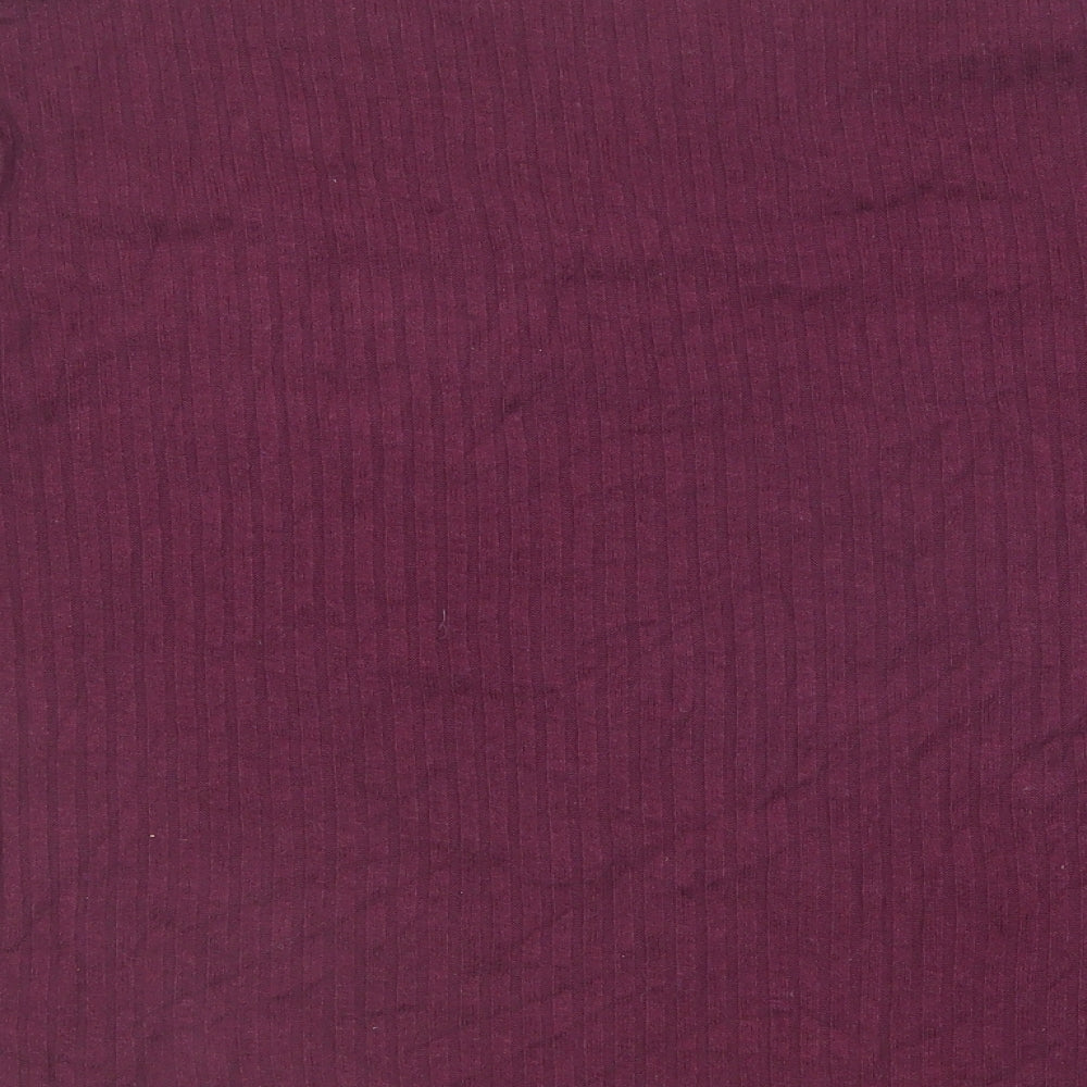 Gap Womens Purple V-Neck Polyester Pullover Jumper Size S