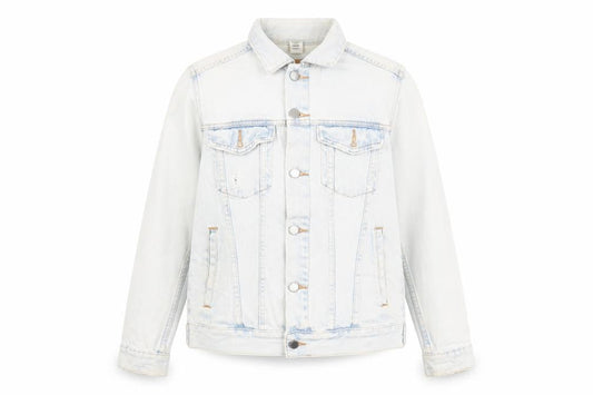H&M Womens Blue Jacket Size 8 Button