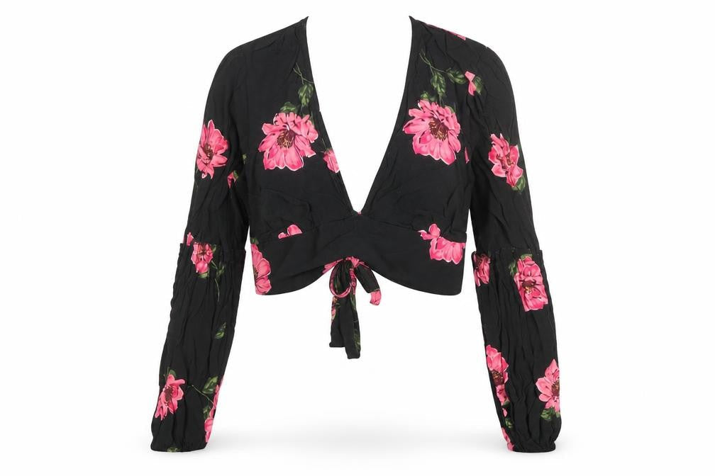 Womens UK Size 12 Nobody's Child Black Viscose Blouse