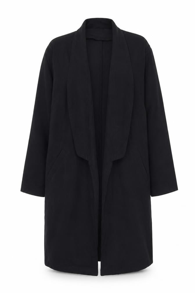 ASOS Womens Black Overcoat Coat Size 10