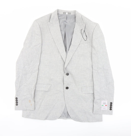 Marks and Spencer Mens Grey Polyester Jacket Suit Jacket Size 42 Regular