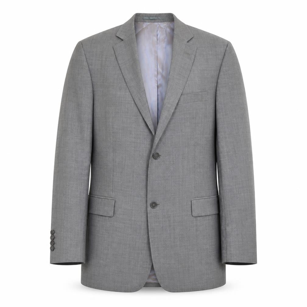 Front view of Linea men’s grey wool jacket suit jacket, size 42, regular