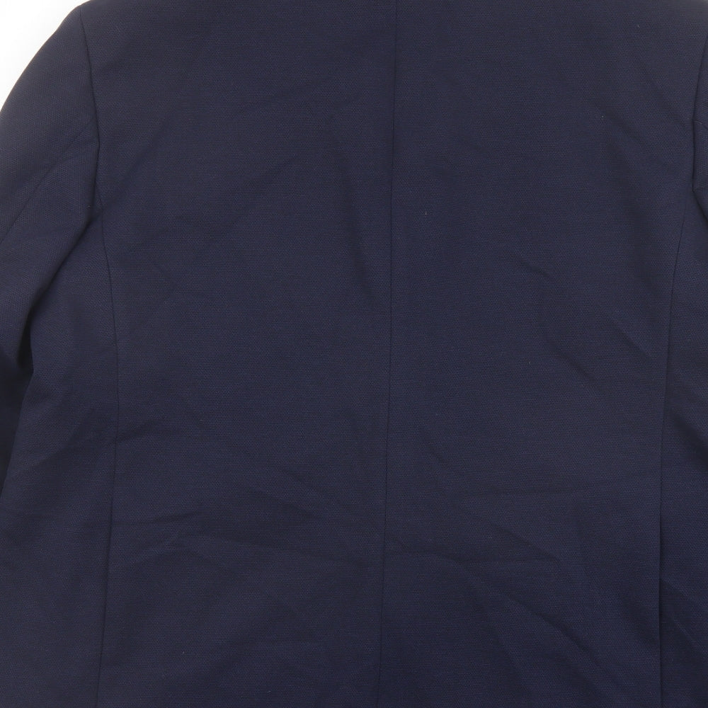 Marks and Spencer Mens Blue Polyamide Jacket Suit Jacket Size 48 Regular
