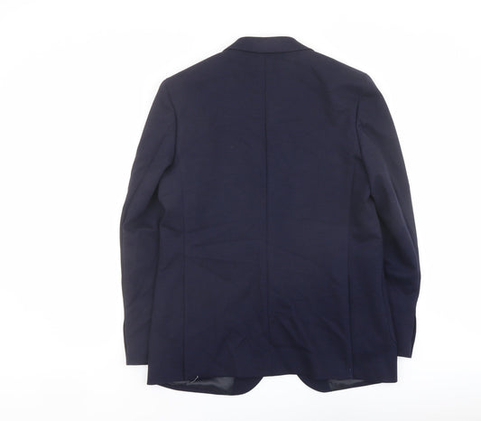 Marks and Spencer Mens Blue Polyamide Jacket Suit Jacket Size 42 Regular