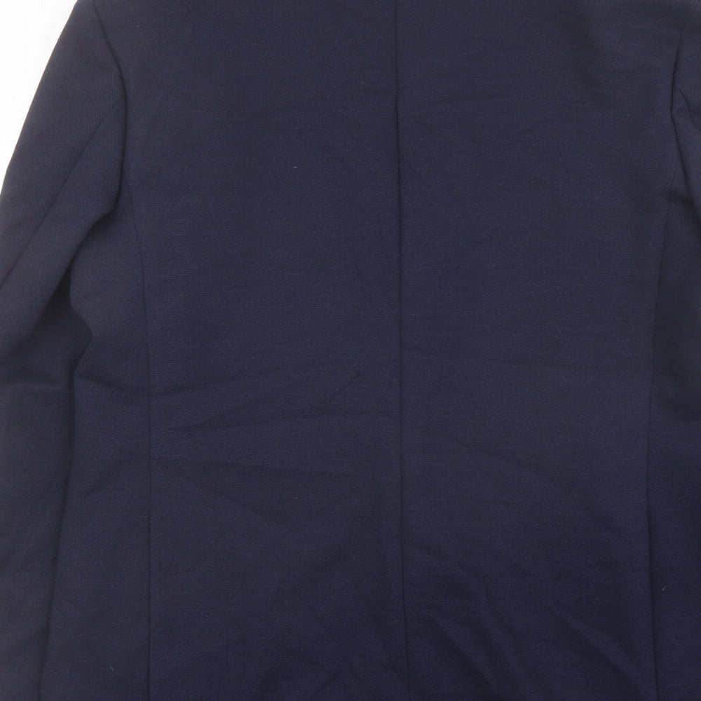 Marks and Spencer Mens Blue Polyamide Jacket Suit Jacket Size 42 Regular