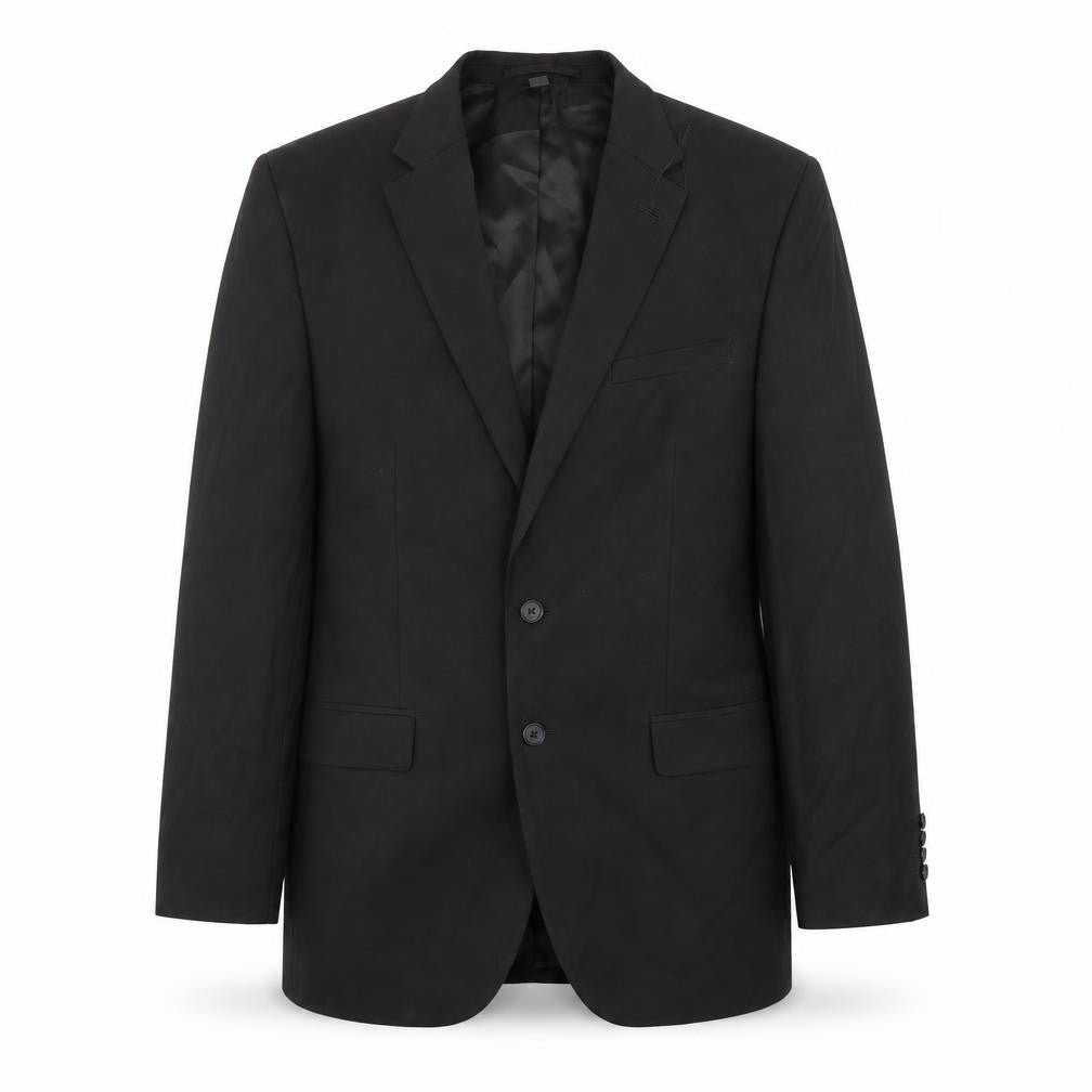 Marks and Spencer Mens Black Polyester Jacket Suit Jacket Size 42 Regular