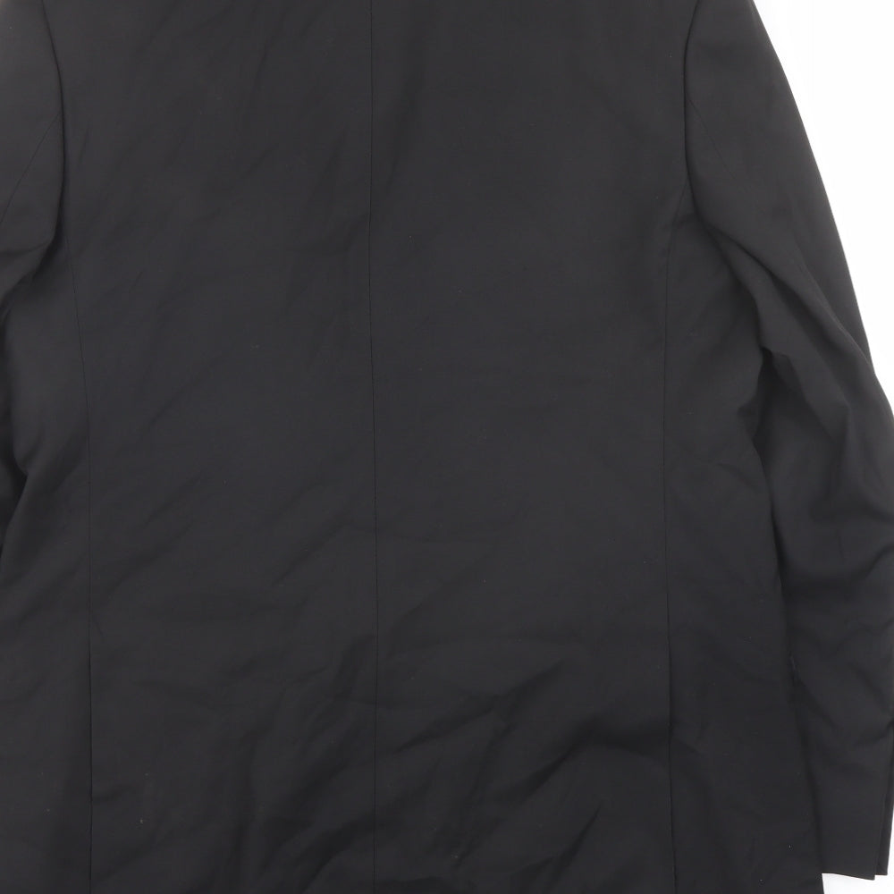 Marks and Spencer Mens Black Polyester Jacket Suit Jacket Size 42 Regular