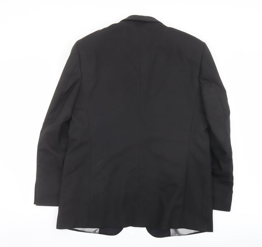 Armando Mens Black Polyester Tuxedo Suit Jacket Size 44 Regular