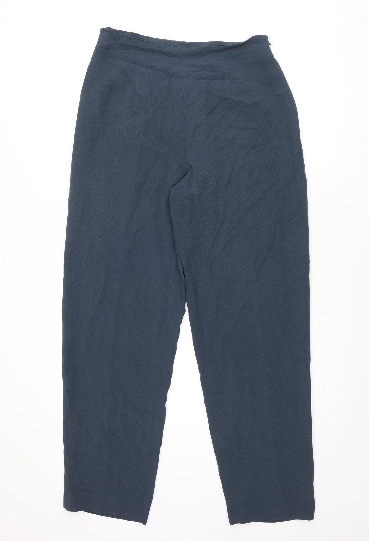 Planet Womens Blue Polyester Trousers Size 30 in L30 in Regular Zip