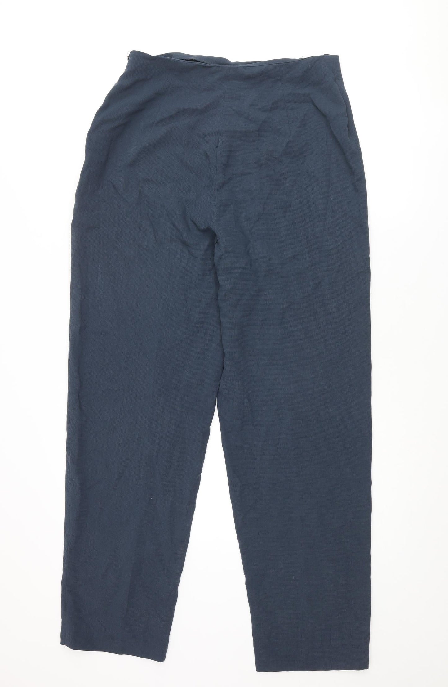 Planet Womens Blue Polyester Trousers Size 30 in L30 in Regular Zip