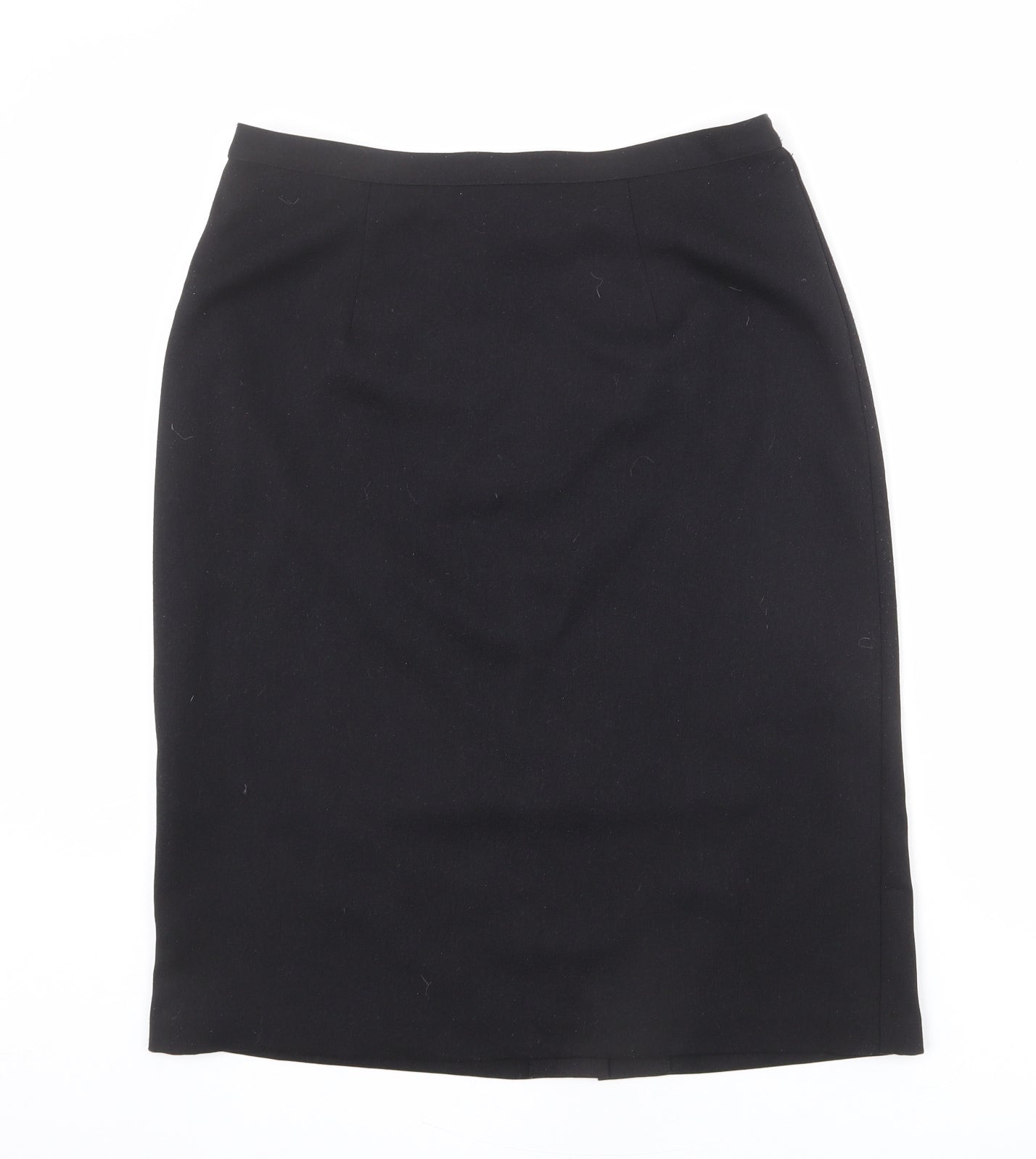 EWM Womens Black Polyester Straight & Pencil Skirt Size 32 in Zip