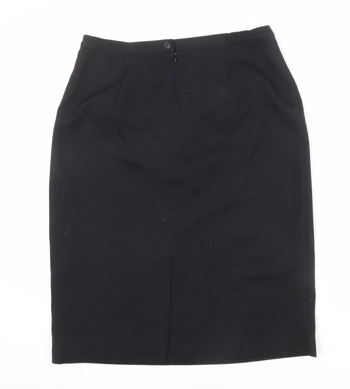 EWM Womens Black Polyester Straight & Pencil Skirt Size 32 in Zip