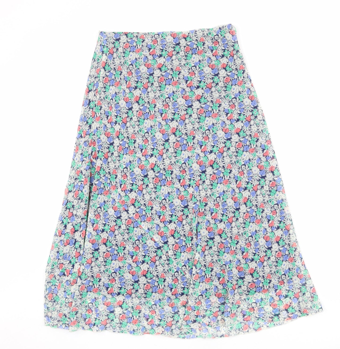 EWM Womens Multicoloured Floral Polyester A-Line Skirt Size 10