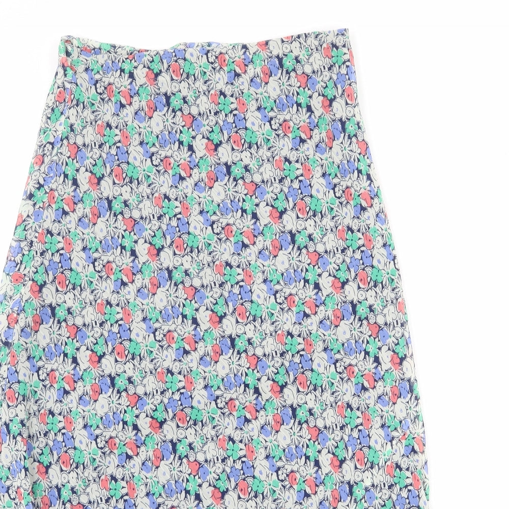 EWM Womens Multicoloured Floral Polyester A-Line Skirt Size 10