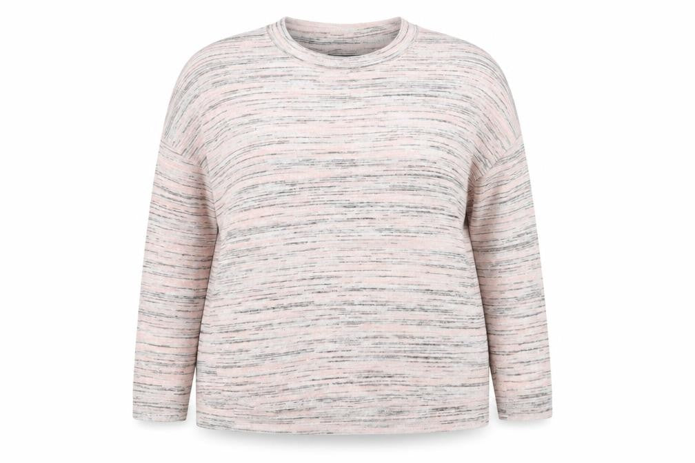 Marks and Spencer Womens Pink Crew Neck Polyester Pullover Jumper Size 24