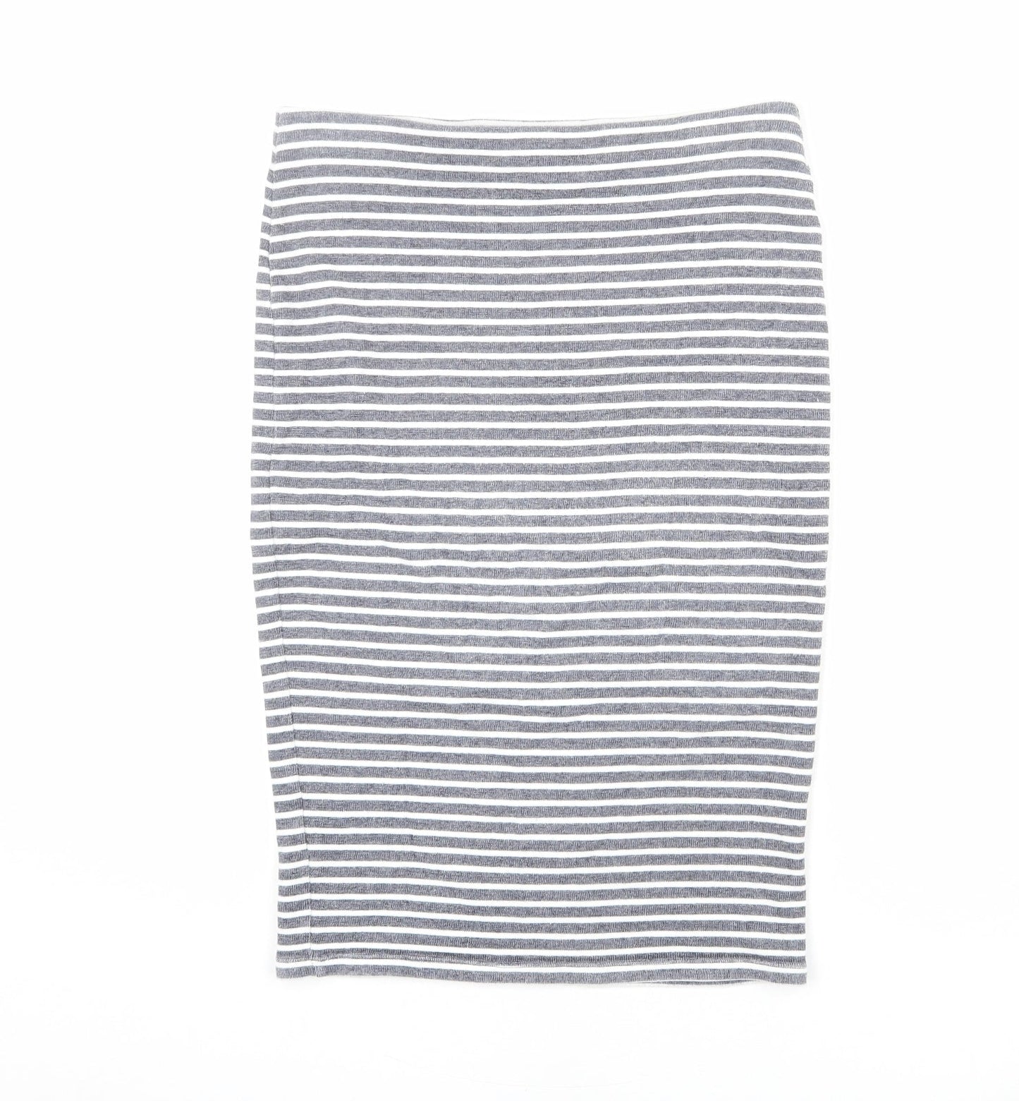 Marks and Spencer Womens Blue Striped Cotton Bandage Skirt Size 12