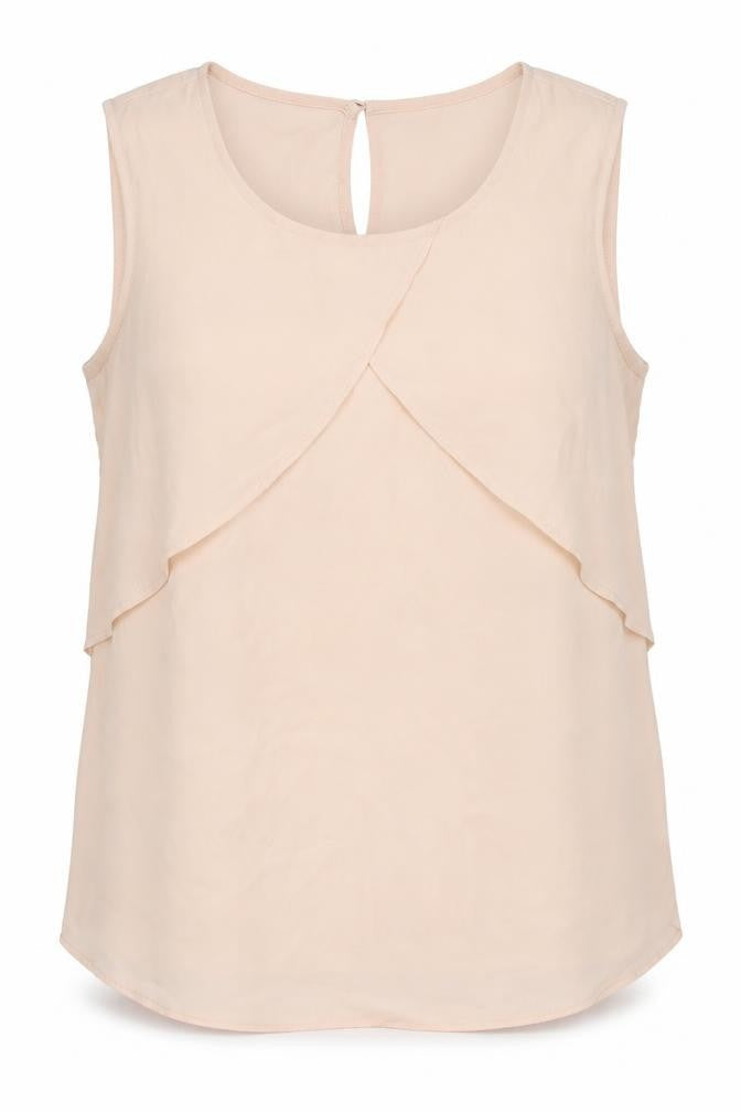 Marks and Spencer Womens Pink Polyester Basic Tank Size 14 Round Neck