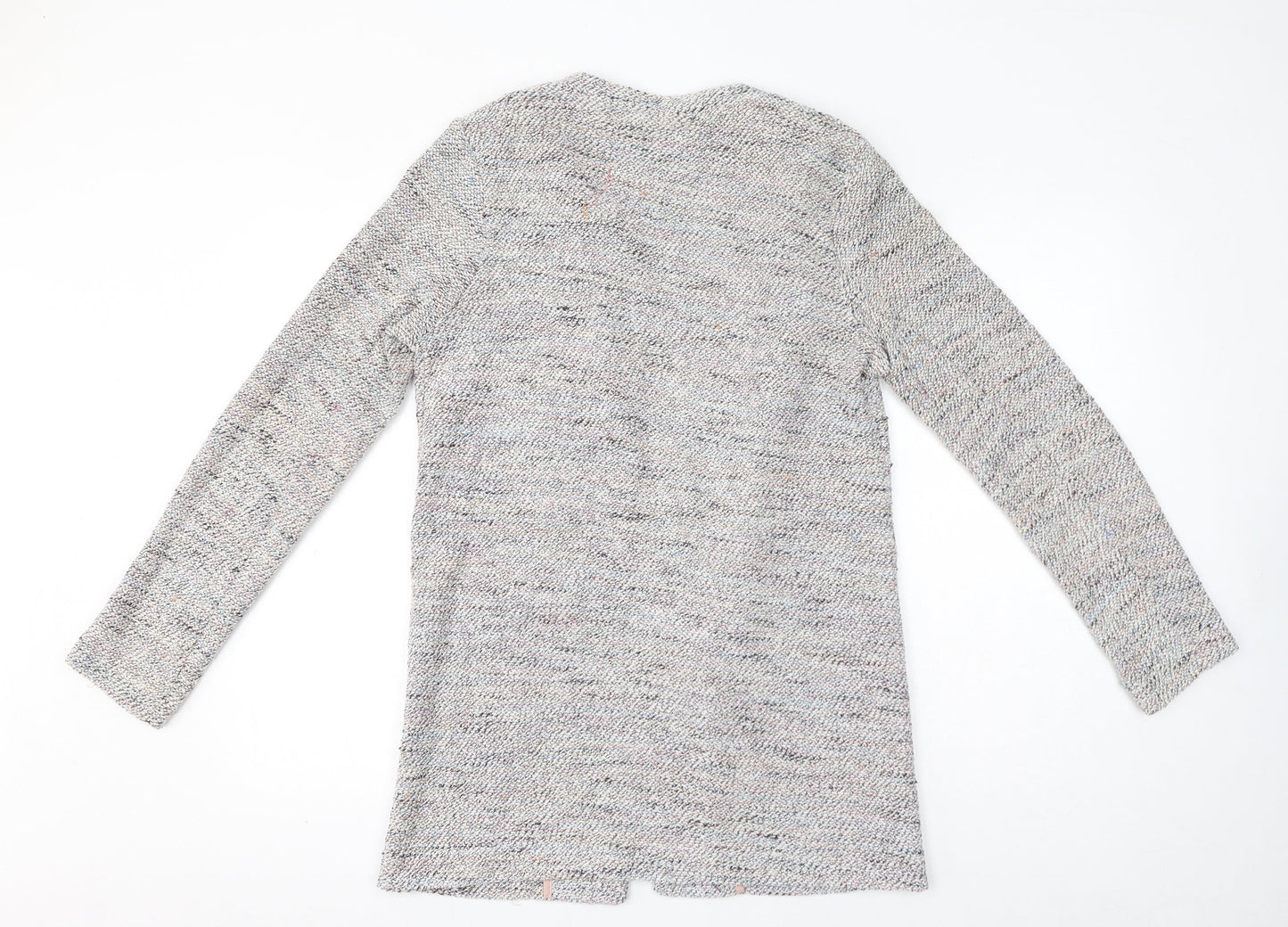 New Look Womens Grey Round Neck Polyester Cardigan Jumper Size 10
