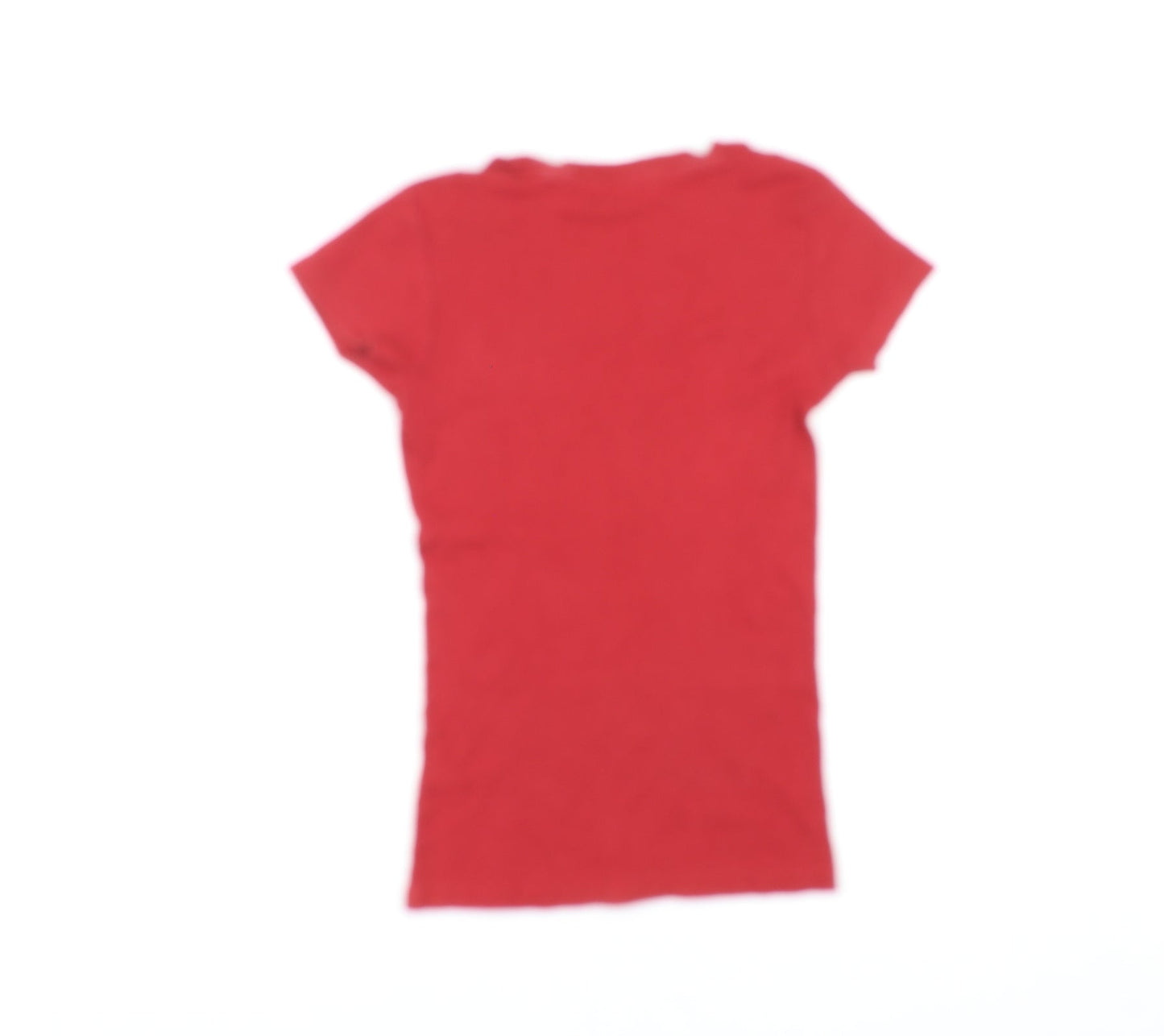 Zuiki Womens Red Cotton Basic T-Shirt Size XS Round Neck